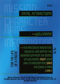 1995 Fleer Marvel Overpower - Mission Fatal Attractions #5 Wolverine - 