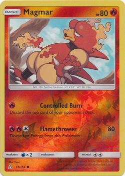 2018 Pokemon Sun & Moon Ultra Prism - Reverse-Holos #18/156 Magmar Front