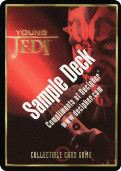 1999 Decipher Young Jedi: Sample Deck #NNO Darth Sidious, Sith Master Back