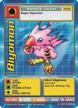 1999 Digimon: Digi-Battle CCG Series 1 Starter Set #St-03 Biyomon Front
