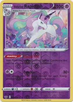 2020 Pokemon Sword & Shield - Reverse-Holos #082/202 Galarian Rapidash Front