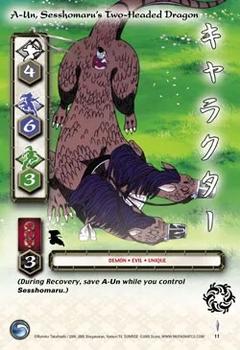 2005 Score InuYasha TCG: Jaki #11 A-Un, Sesshomaru's Two-Headed Dragon Front