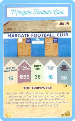 2019 Top Trumps Margate 30 Things to See #29 Margate Football Club Front