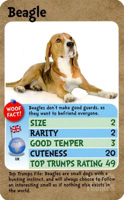 2019 Top Trumps Pooches #NNO Beagle Front