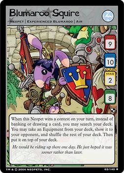 2004 Wizards of the Coast Neopets Battle for Meridell #65 Blumaroo Squire Front