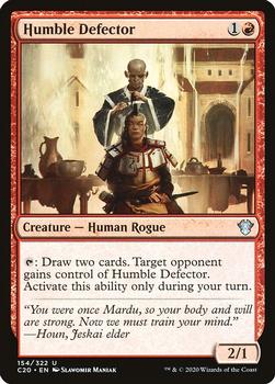 2020 Magic The Gathering Commander #154 Humble Defector Front