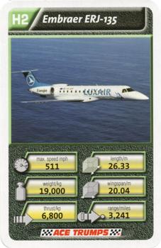 2008 Ace Trumps Civil Aircraft #H2 Embraer ERJ-135 Front