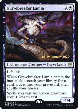 2020 Magic The Gathering Theros Beyond Death - Date-stamped Promos #098 Gravebreaker Lamia Front