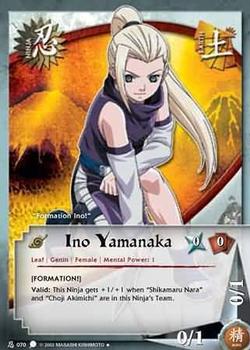 2002 Bandai Naruto: Coils of the Snake #070 Ino Yamanaka Front