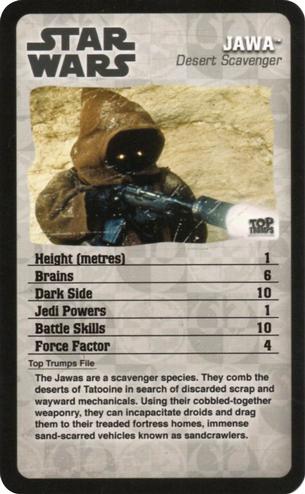 2016 Top Trumps Specials Star Wars Episodes 4-6 #NNO Jawa Front