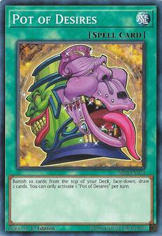 2019 Yu-Gi-Oh! Order of the Spellcasters English 1st Edition #SR08-EN034 Pot of Desires Front