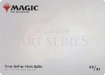 2021 Magic the Gathering Kaldheim - Art Series Gold Artist Signature #53 Tyvar Kell Back