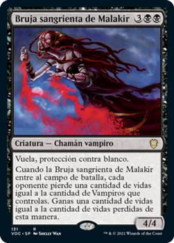 2021 Magic The Gathering Innistrad: Crimson Vow Commander (Spanish) #131 Bruja sangrienta de Malakir Front