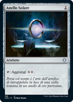 2021 Magic The Gathering Innistrad: Crimson Vow Commander (Italian) #168 Anello Solare Front