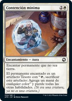 2021 Magic The Gathering Adventures in the Forgotten Realms (Spanish) #24 Contención mínima Front