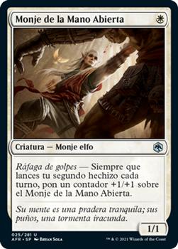 2021 Magic The Gathering Adventures in the Forgotten Realms (Spanish) #25 Monje de la Mano Abierta Front