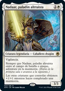 2021 Magic The Gathering Adventures in the Forgotten Realms (Spanish) #27 Nadaar, paladín altruista Front