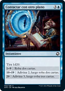 2021 Magic The Gathering Adventures in the Forgotten Realms (Spanish) #52 Contactar con otro plano Front