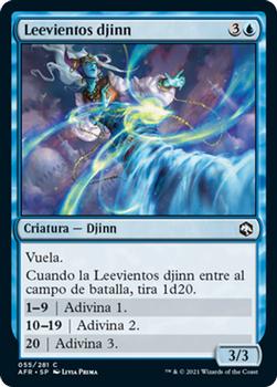 2021 Magic The Gathering Adventures in the Forgotten Realms (Spanish) #55 Leevientos djinn Front