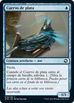2021 Magic The Gathering Adventures in the Forgotten Realms (Spanish) #74 Cuervo de plata Front