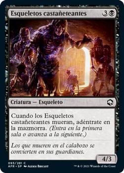 2021 Magic The Gathering Adventures in the Forgotten Realms (Spanish) #93 Esqueletos castañeteantes Front