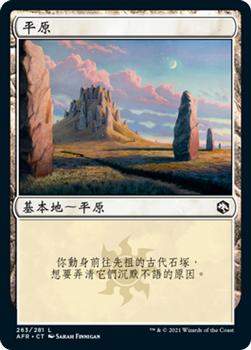 2021 Magic The Gathering Adventures in the Forgotten Realms (Chinese Traditional) #263 平原 Front