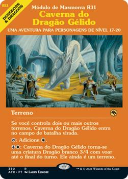 2021 Magic The Gathering Adventures in the Forgotten Realms (Portuguese) #350 Caverna do Dragão Gélido Front
