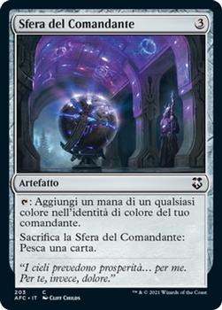 2021 Magic The Gathering Adventures in the Forgotten Realms Commander (Italian) #203 Sfera del Comandante Front