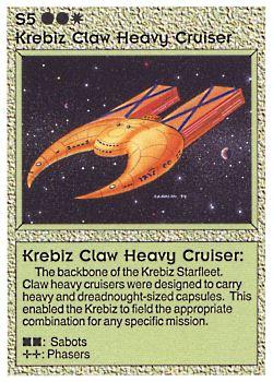 1994 Galactic Empires Alpha #62 Krebiz Claw Heavy Cruiser Front