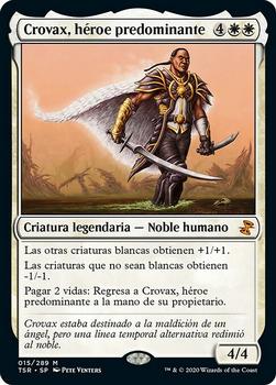 2021 Magic The Gathering Time Spiral Remastered (Spanish) #15 Crovax, héroe predominante Front