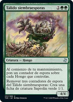 2021 Magic The Gathering Time Spiral Remastered (Spanish) #231 Tálido siembraesporas Front