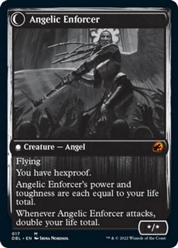 2021 Magic The Gathering Innistrad: Double Feature #17 Enduring Angel // Angelic Enforcer Back