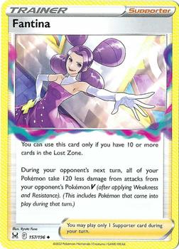 2022 Pokemon Sword & Shield Lost Origin #157/196 Fantina Front