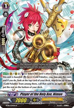 2012 CardFight!! Vanguard Breaker of Limits #BT06/034EN Player of the Holy Axe, Nimue Front