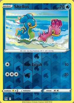 2022 Pokemon Sword & Shield Lost Origin - Reverse Holo #039/196 Shellos Front