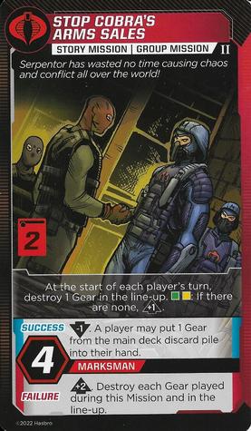 2022 G.I. Joe: Shadow Of The Serpent - Missions #NNO Stop Cobra's Arms Sales Front