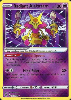 2022 Pokemon Sword & Shield Silver Tempest #059/195 Radiant Alakazam Front