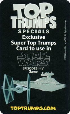 2004 Top Trumps Specials Star Wars Episodes IV-VI - Booster Pack #NNO Logray Back