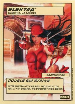 2006 Upper Deck Entertainment Marvel Legends Showdown Power Cards #ELK-02 Elektra (Double Sai Strike) Front
