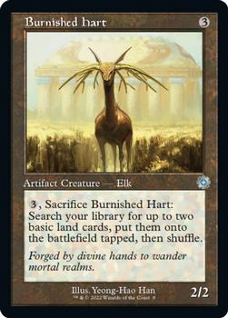 2022 Magic The Gathering The Brothers' War - Retro Frame Artifacts #8 Burnished Hart Front