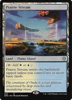 2022 Magic The Gathering Dominaria United Commander #225 Prairie Stream Front