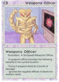 1994 Galactic Empires Beta #C5 Weapons Officer (Scorpead) (Errata) Front