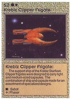 1994 Galactic Empires Beta #S2 Krebiz Clipper Frigate (Right) Front