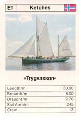 1979 Ace Maxi-Mini Trumps Sailing Ships #E1 Trygvasson Front