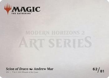 2021 Magic The Gathering Modern Horizons 2 - Art Series Gold Stamped #62 Scion of Draco Back
