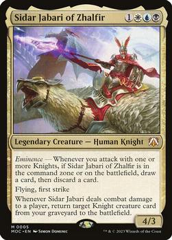 2023 Magic: The Gathering March of the Machine - Commander Decks #0005 Sidar Jabari of Zhalfir Front