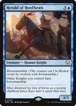 2023 Magic: The Gathering March of the Machine - Commander Decks #0022 Herald of Hoofbeats Front