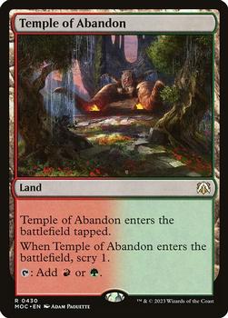 2023 Magic: The Gathering March of the Machine - Commander Decks #0430 Temple of Abandon Front