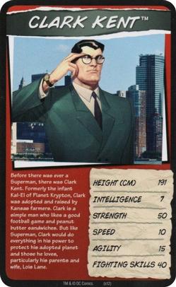 2012 Top Trumps DC Universe Heroes And Villains #NNO Clark Kent Front