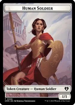 2023 Magic: The Gathering Commander Masters - Double Sided Tokens #0006/0013 Human Soldier / Zombie Front